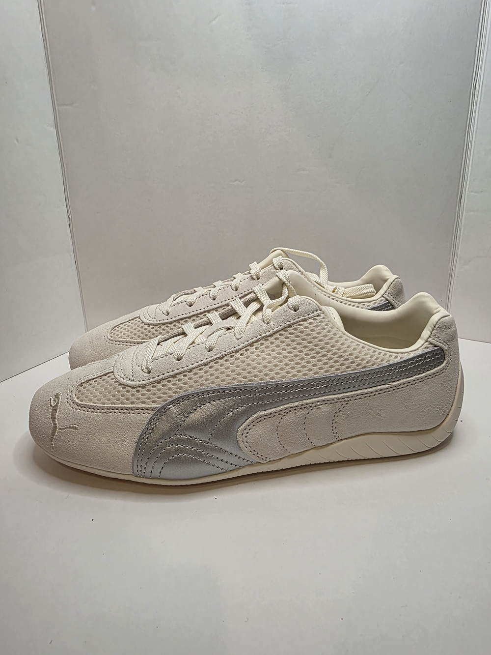 Puma Speedcat Premium sneakers "Frosted Ivory/Matte Silver" Size 9W - Picture 2 of 6